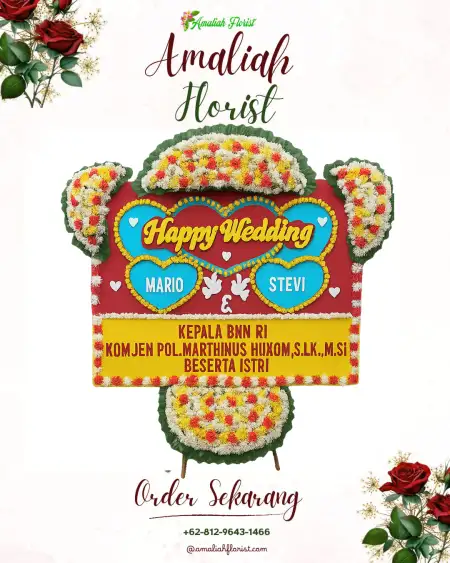 Papan Bunga Pernikahan Blabak